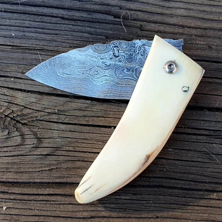 Mini couteau Corse martelloni manche phacochère lame damas