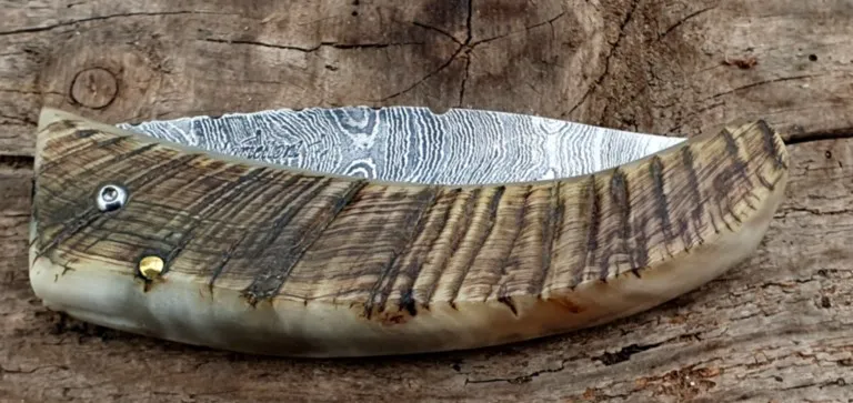 couteau corse martelloni Pliant damas acier 